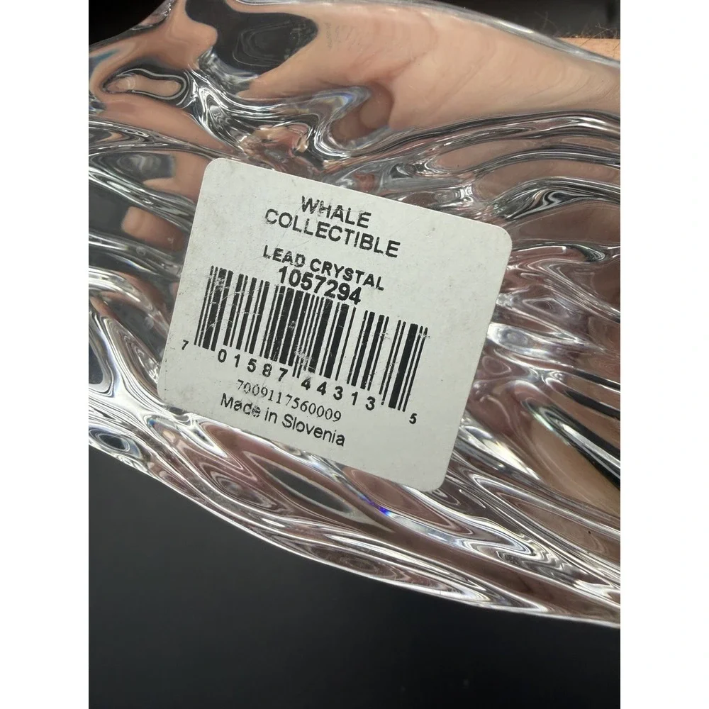 Waterford Crystal Glass Breaching Humpback Whale Figurine